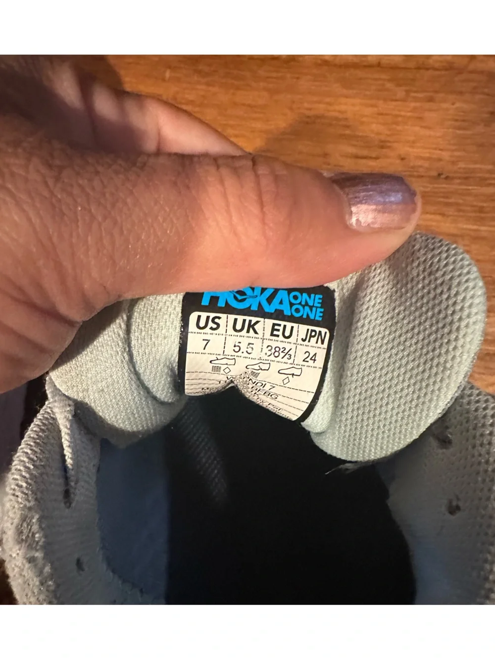 Hoka One One Women's Light Gray and Coral Running Shoes